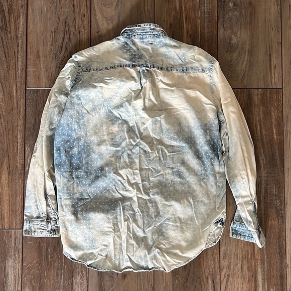 H&M womens distressed chambray - size 10 - Picture 3 of 4